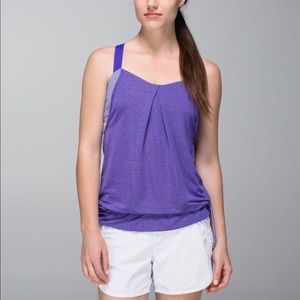 purple lululemon rest less tank. size 4. rare
